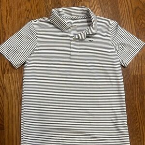 Vineyard Vines Navy and White Striped Polo